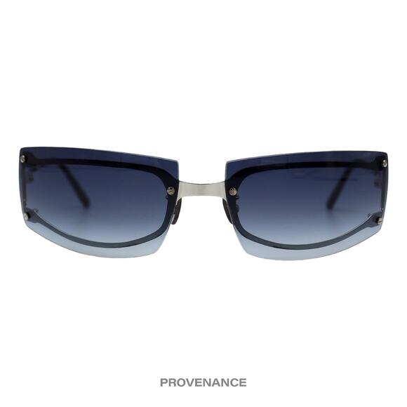 🔴 Cartier C Decor Shield Sunglasses - Platinum Blue - Picture 1 of 11